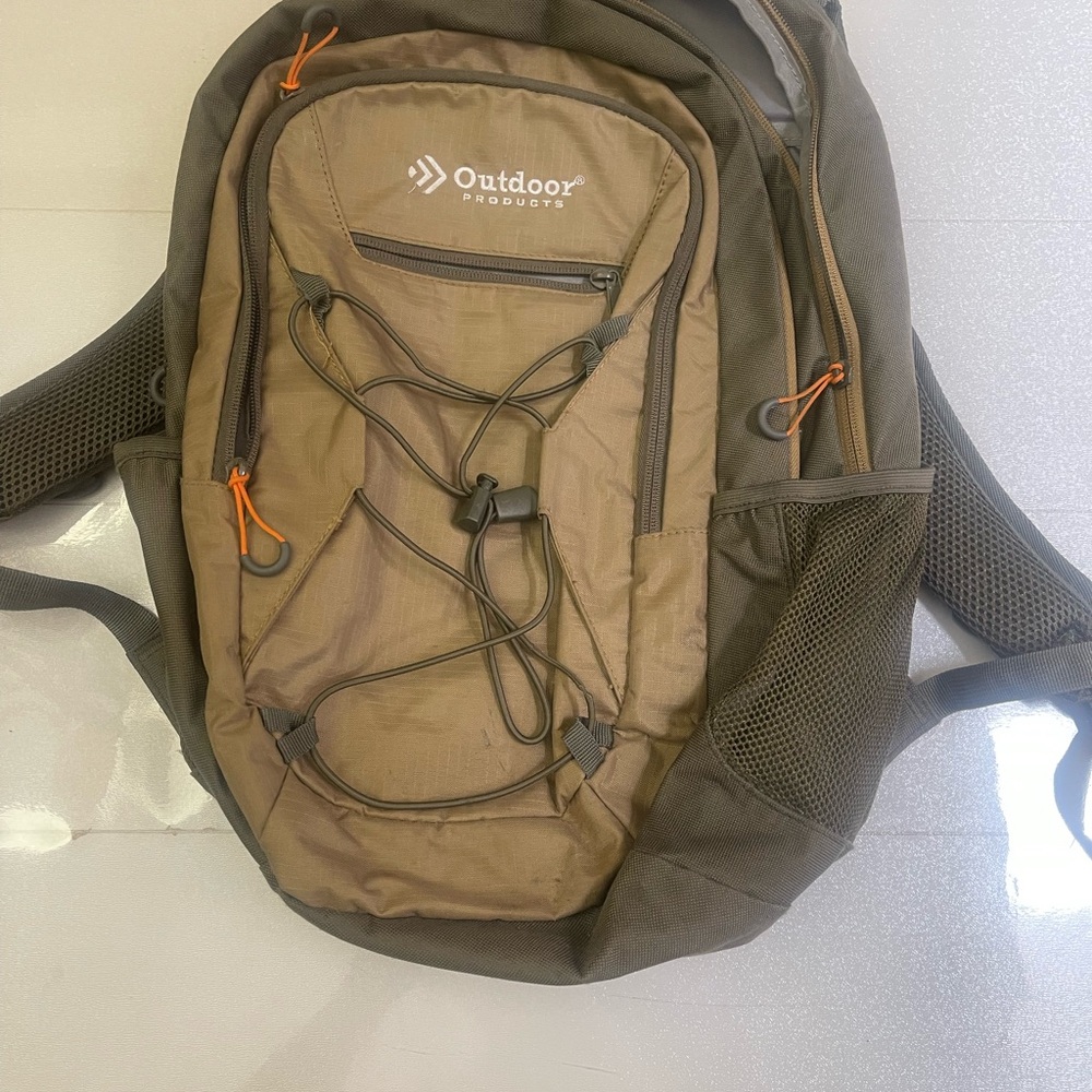 Outdoor Products Tan and Brown Backpack